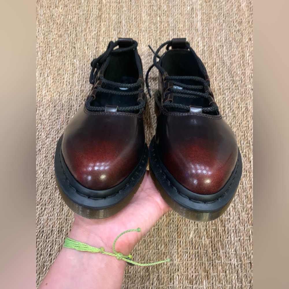 Dr Marten Elphie ll Cherry Red Leather Ballet Flats size 10 - Picture 7 of 15
